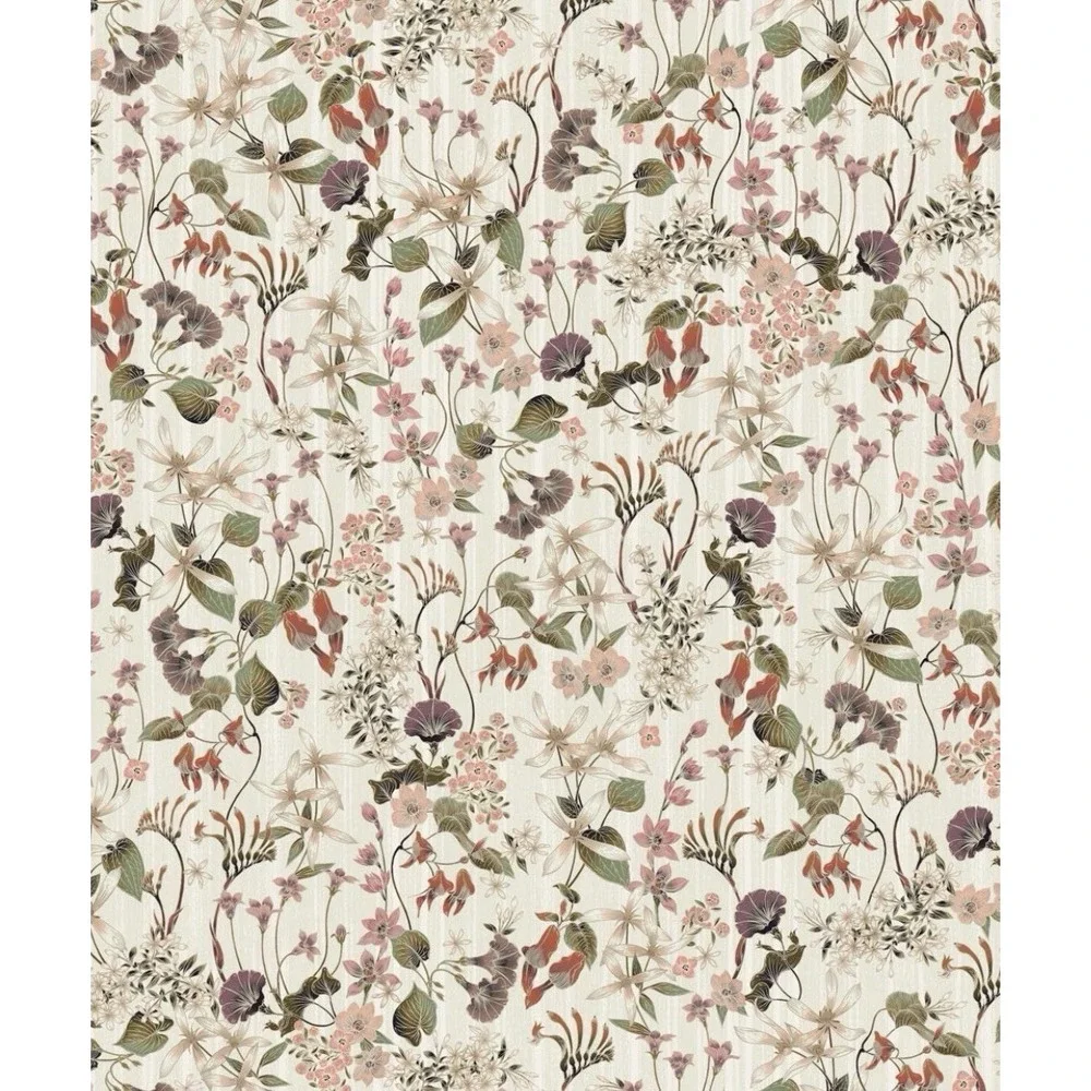NIB (2) Milton and King County Flowers Neutral Wallpaper Set $420 Sealed